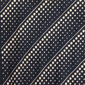 Scarf, diagonal polka dots in navy and cream